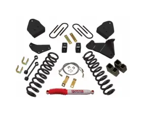 Skyjacker Lift Kit 6 Inch Lift w/Front Softride Coil Springs Track Bar Radius Arm Drop Brackets Single Steering Stabilizer Ford F-350 | F-250 Super Duty 2005-2007