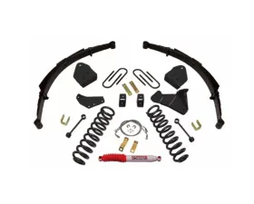Skyjacker Lift Kit 6 Inch Lift w/Front Softride Coil Springs Track Bar Radius Arm Drop Brackets Single Steering Stabilizer Rear Leaf Springs Ford F-350 | F-250 Super Duty 2005-2007
