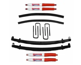 Skyjacker Suspension Lift Kit w/Shock 2 Inch Lift w/Front Leaf Springs Front U Bolt Kit Spring Bushing Kit Rear Add-A-Leafs Ford F-250 1973-1978