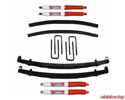 Skyjacker Suspension Lift Kit w/Shock 2 Inch Lift w/Front Leaf Springs Front U Bolt Kit Spring Bushing Kit Rear Add-A-Leafs Ford F-250 1973-1978 - F720K-N