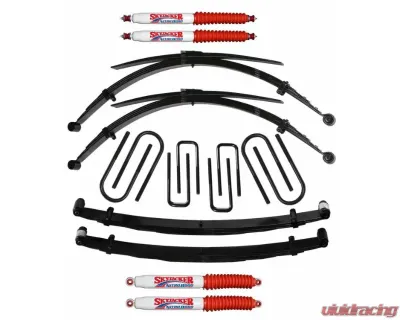 Skyjacker Suspension Lift Kit w/Shock 2 Inch Lift w/Front/Rear Leaf Springs Rear Block Front/Rear U Bolt Kits Spring Bushing Kit Ford F-250 1973-1978 - F720KS-N