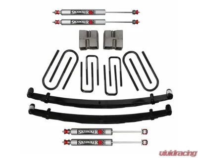 Skyjacker Suspension Lift Kit w/Shock M95 Performance Shocks 4 Inch Lift w/Front Leaf Springs Front/Rear U Bolt Kits Spring Bushing Kit Rear Block Ford F-250 1977-1979 - F749K-M