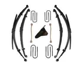 Skyjacker Lift Kit 4 Inch Lift Diesel w/Front | Rear Leaf Springs Track Bar Bracket Front/Rear U Bolt Kits Spring Bushing Kit Sway End Links Ford F-250 | F-350 Super Duty 1999