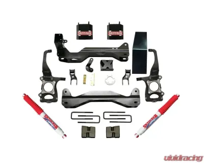 Skyjacker Suspension Lift Kit w/Shock 6 Inch Lift w/2 Hydro Shocks/Coil Spring Spacers Red Boot Ford F-150 2009-2014 - F960BKH-R