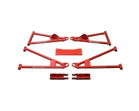 Skyjacker Forward A-Arm Kit w/ Front Upper A-Arms Front Lower A-Arms: Front Upper Bumper Extension Brackets Front Lower Bumper Extension Bracket Polaris Ranger 2013-2018