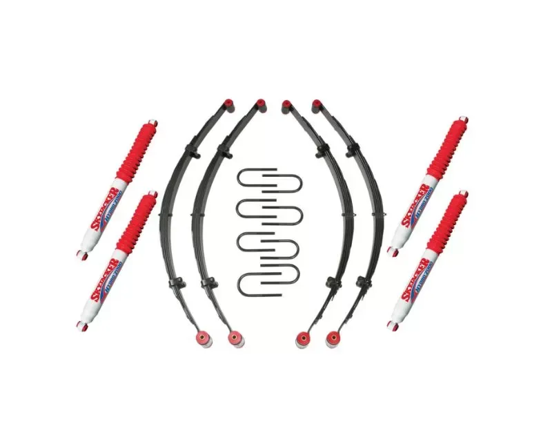 Skyjacker Sport Lift Kit 2.5 Inch Lift w/ Front Rear Leaf Springs Bushings Sleeves Front Rear U Bolts Front Rear Hydro 7000 Shocks Jeep CJ5 | CJ7 | Scrambler 1976-1985 - J21BKH