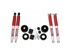 Skyjacker Suspension Lift Kit w/ Shock 2 Inch Lift w/ Front/Rear 2 Inch Polyurethane Coil Spring Spacers w/ Bump Stop Spacers Jeep Wrangler JK 2007-2018