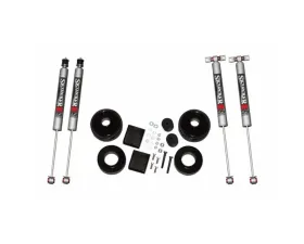 Skyjacker Suspension Lift Kit w/ Shock M95 Performance Shocks 2 Inch Lift w/ Front/Rear 2 Inch Polyurethane Coil Spring Spacers w/ Bump Stop Spacers Jeep Wrangler JK 2007-2018