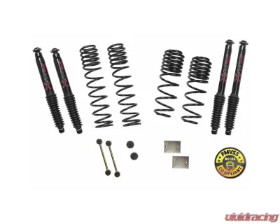 Skyjacker Suspension Lift Kit w/ Black MAX Shocks 1-1.5 Inch Lift Jeep Wrangler Unlimited Rubicon 2018-2020 - JL15RBPBLT