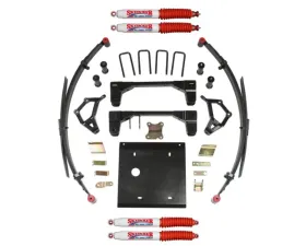 Skyjacker Suspension Lift Kit w/Shock 4 Inch Lift 3.25 Inch Wide Rear U-Bolts Red Toyota 4Runner 1986-1989