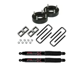 Skyjacker Suspension Lift Kit w/ Shock Black MAX Shocks 2 Inch Front Lift w/ Metal Spacers Rear Blocks U Bolts Toyota Tundra 2007-2017