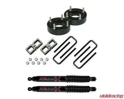 Skyjacker Suspension Lift Kit w/ Shock Black MAX Shocks 2 Inch Front Lift w/ Metal Spacers Rear Blocks U Bolts Toyota Tundra 2007-2017 - TU720MSP-B