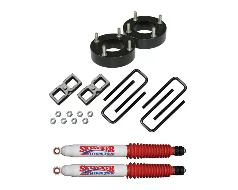Skyjacker Suspension Lift Kit w/ Shock 2 Inch Front Lift w/ Metal Spacers Rear Blocks U Bolts Toyota Tundra 2007-2017 - TU720MSP-H