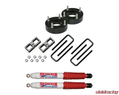 Skyjacker Suspension Lift Kit w/ Shock Nitro Shocks 2 Inch Front Lift w/ Metal Spacers Rear Blocks U Bolts Toyota Tundra 2007-2017 - TU720MSP-N