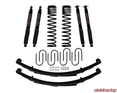 Skyjacker 3" Suspension Lift System Front/Rear Black Max Shocks Jeep Cherokee XJ 1984-2001 - JC3158KSBLT