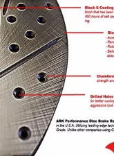 ARK Performance Drilled and Slotted Rear Rotors Kia Forte Koup 2.0L 2010-2013                                     - BR0800-100R - Image 2