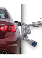 ARK GRIP Stainless Catback Exhaust w/Polished Tip Infiniti Q50 3.0t V30 RWD | AWD 2016-2019                                     - SM1130-0107G - Image 2