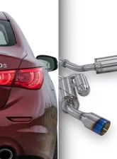 ARK GRIP Stainless Catback Exhaust w/Polished Tip Infiniti Q50 3.0t V30 RWD | AWD 2016-2019                                     - SM1130-0107G - Image 2