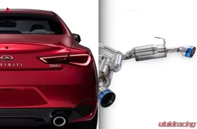 ARK GRIP Stainless Catback Exhaust w/Polished Tip Infiniti Q60 3.0t RWD 2016-2019 - SM1160-0116G