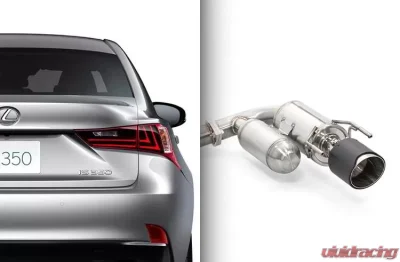 ARK GRIP Stainless Catback Exhaust w/Carbon Fiber Tip Lexus IS250 | IS 300 | IS350 AWD 2017-2019 - SM1502-2417G