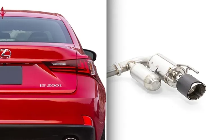 ARK GRIP Stainless Catback Exhaust w/Carbon Fiber Tip Lexus IS200T | IS300 RWD 2017-2019 - SM1520-2417G