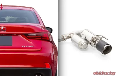 ARK GRIP Stainless Catback Exhaust w/Carbon Fiber Tip Lexus IS200T | IS300 RWD 2017-2019 - SM1520-2417G