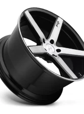 Niche M124 Milan Gloss Black & Brushed 1-Piece Cast Wheel 19x8.5 5x114.3 35mm                                     - M124198565+35 - Image 3