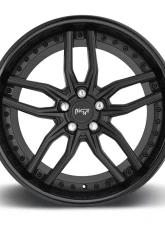 Niche M194 Methos Satin Black w/ Gloss Black Lip 1-Piece Cast Wheel 19x8.5 5x114.3 35mm                                     - M194198565+35 - Image 4