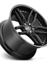 Niche M194 Methos Satin Black w/ Gloss Black Lip 1-Piece Cast Wheel 19x8.5 5x114.3 35mm                                     - M194198565+35 - Image 3