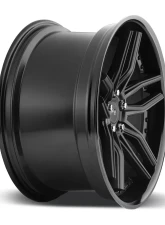 Niche M194 Methos Satin Black w/ Gloss Black Lip 1-Piece Cast Wheel 19x8.5 5x114.3 35mm                                     - M194198565+35 - Image 4