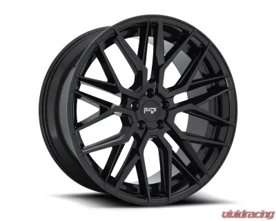 Niche M224 Gamma Glossy Black 1-Piece Cast Wheel 19x8.5 5x114.3 35mm - M224198565+35