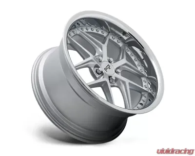 Niche M225 Vice Silver w/ Chrome Lip 1-Piece Cast Wheel 20x10.5 5x120 35mm - M225200521+35