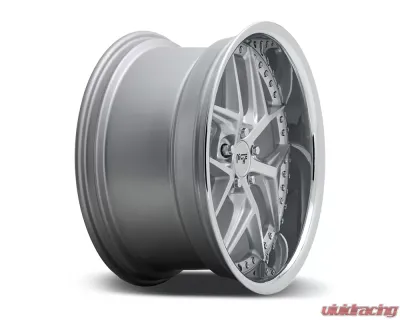 Niche M225 Vice Silver w/ Chrome Lip 1-Piece Cast Wheel 20x10.5 5x120 35mm - M225200521+35