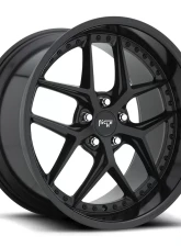 Niche M226 Vice Satin Black w/ Gloss Black Lip 1-Piece Cast Wheel 20x10.5 5x115 20mm                                     - M226200590+20 - Image 2