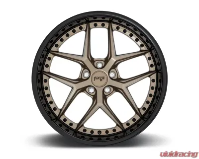Niche M227 Vice Bronze w/ Gloss Black Lip 1-Piece Cast Wheel 20x9 5x114.3 35mm - M227209065+35