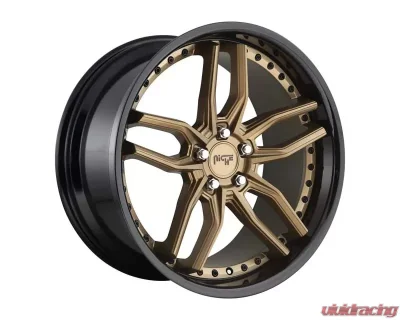 Niche M195 Methos Wheel 19x8.5 5x112 42mm Matte Bronze Black Bead Ring - M1951985F8+42