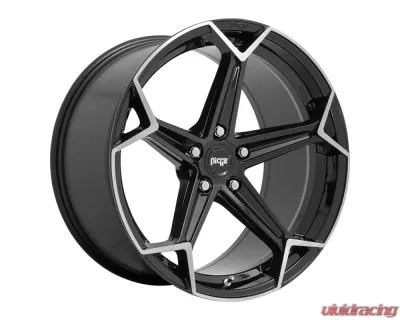 Niche 1PC N259 Arrow Wheel 20x9 5X115 18mm Gloss Black Brushed - M259209090+18