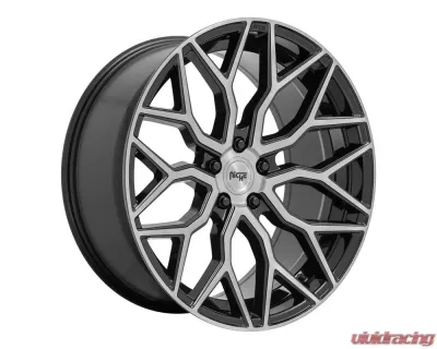 Niche 1PC M262 Mazzanti Wheel 20x10.5 5X112 27mm Gloss Black Brushed Face - M2622005F8+27