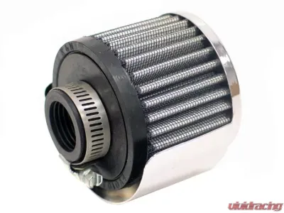 K&N 62-1511 Chrome Vent Air Filter Breather with 1" Rubber Flange for Universal Fitment - 62-1511