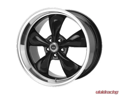 American Racing AR105 Torq Thrust M  16x7 5x5x100 +35mm Gloss Black Machined Lip Wheel - AR105M6780B