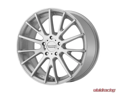 American Racing AR904  16x7 5x5x114.3 +40mm Bright Silver Machined Face Wheel - AR90467012440