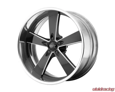 American Racing VN472 Burnout 17x10 Blank +0mm Two-Piece Black Milled Center Polished Rim Wheel - VN472710XX