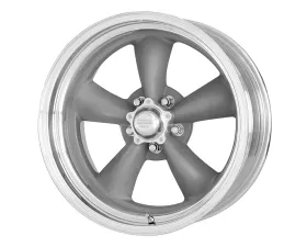 American Racing VN205 Classic Torq Thrust II 16x5.5 Blank +0mm Torq Thrust Gray Polished Lip Wheel