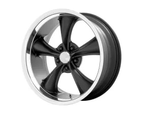 American Racing Vintage VN338 Boss Wheel 20x10 5X120.65 2mm Textured Black With Diamond Cut Lip