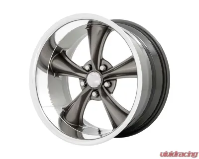 American Racing Vintage VN338 Boss Wheel 18x8 5X120.65 2mm Graphite With Diamond Cut Lip - VN338188034902US