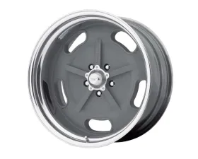 American Racing Vintage VN470 Salt Flat  18x9.5 5X120.65 1mm Mag Gray Center Polished Barrel Wheel