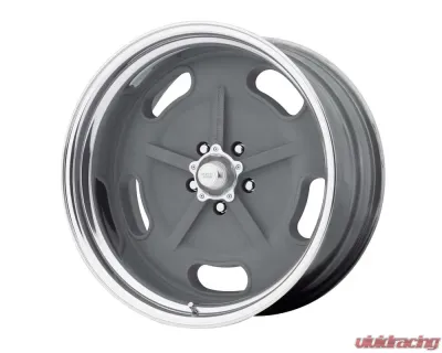 American Racing Vintage VN470 Salt Flat 18x9.5 5X120.65 1mm Mag Gray Center Polished Barrel Wheel - VN4708956155