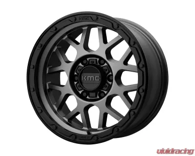 KMC Grenade Off-Road Wheel 20x9 5X5 18mm Matte Grey w/Matte Black Lip - KM53529050418