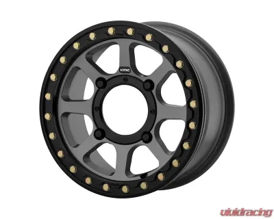 KMC ATV Addict 2 Beadlock Wheel 14x7 4X156 38mm Satin Grey - KS23447044438
