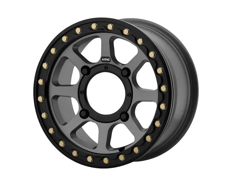 KMC ATV Addict 2 Beadlock Wheel 14x7 4X137 38mm Satin Grey - KS23447048438